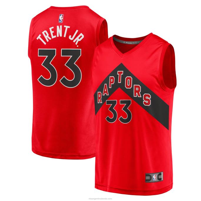 NBA 0F6D6280 toronto rapaces gary trent jr. réplica de maillot rojo fast break