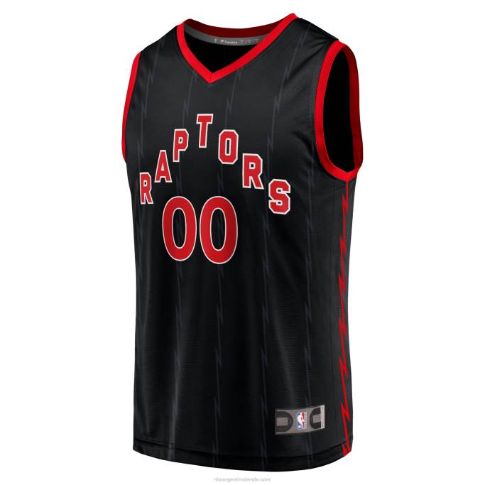NBA 0F6D6358 Toronto Raptors Réplica de camiseta personalizada Fast Break negra