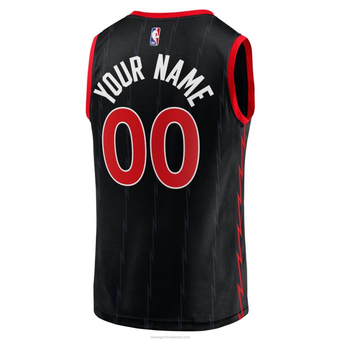NBA 0F6D6358 Toronto Raptors Réplica de camiseta personalizada Fast Break negra