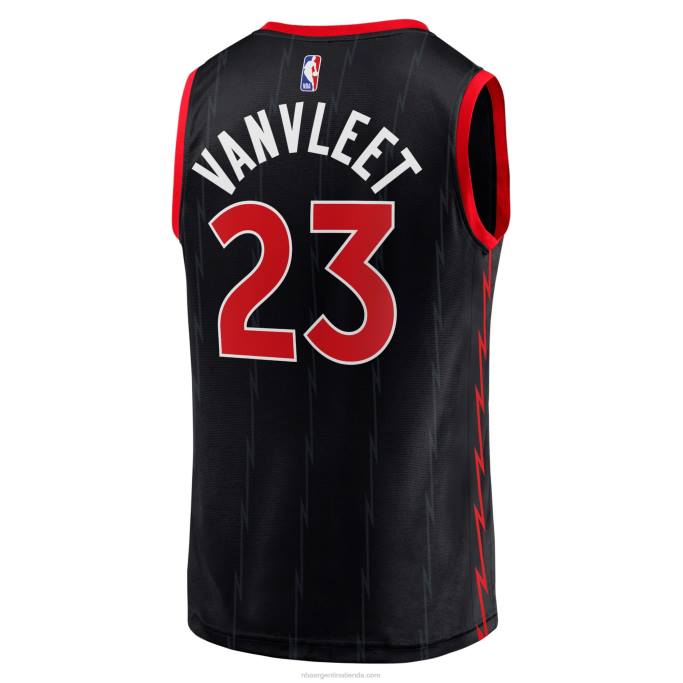 NBA 0F6D6467 toronto raptors fred vanvleet negro fast break replica jugador camiseta