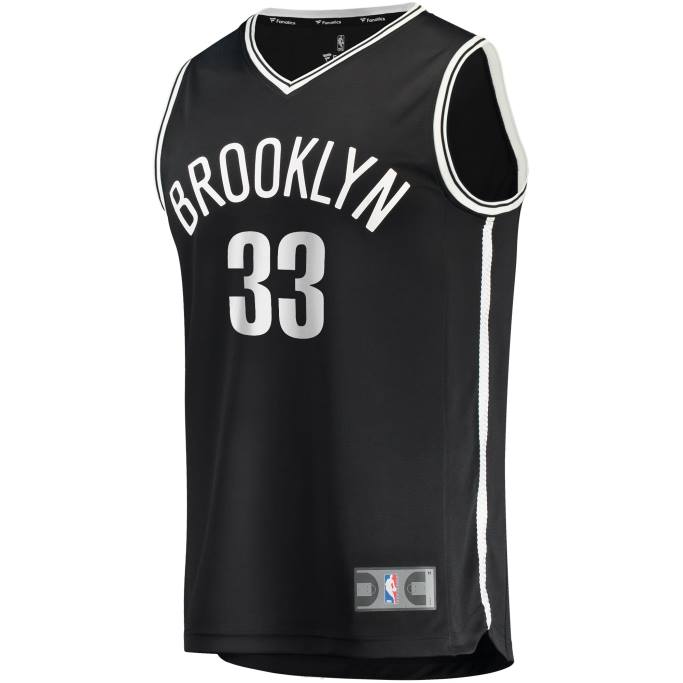 NBA 0F6D1142 camiseta de jugador de brooklyn nets nicolas claxton black fast break