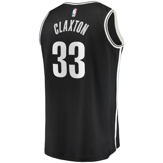 NBA 0F6D1142 camiseta de jugador de brooklyn nets nicolas claxton black fast break