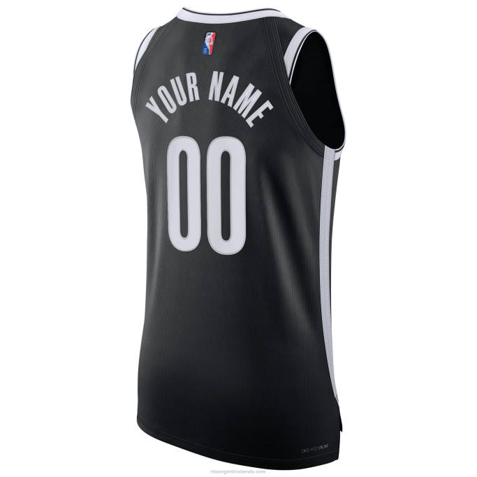 NBA 0F6D1178 camiseta de los brooklyn nets nike black diamond swingman auténtica personalizada