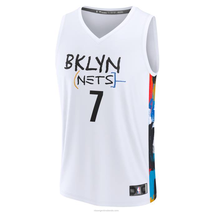 NBA 0F6D1256 brooklyn nets kevin durant blanco fastbreak jersey