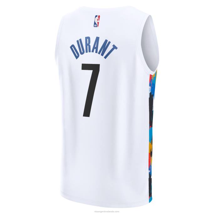 NBA 0F6D1256 brooklyn nets kevin durant blanco fastbreak jersey