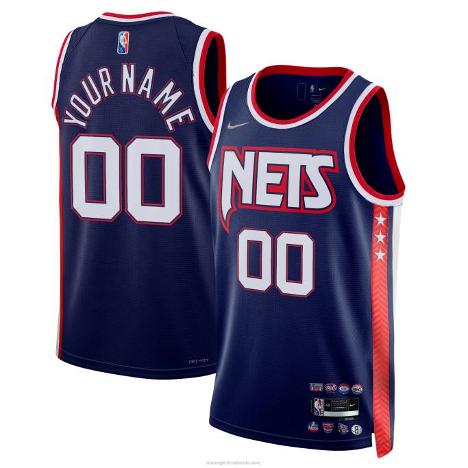 NBA 0F6D1448 brooklyn nets nike azul marino swingman camiseta personalizada