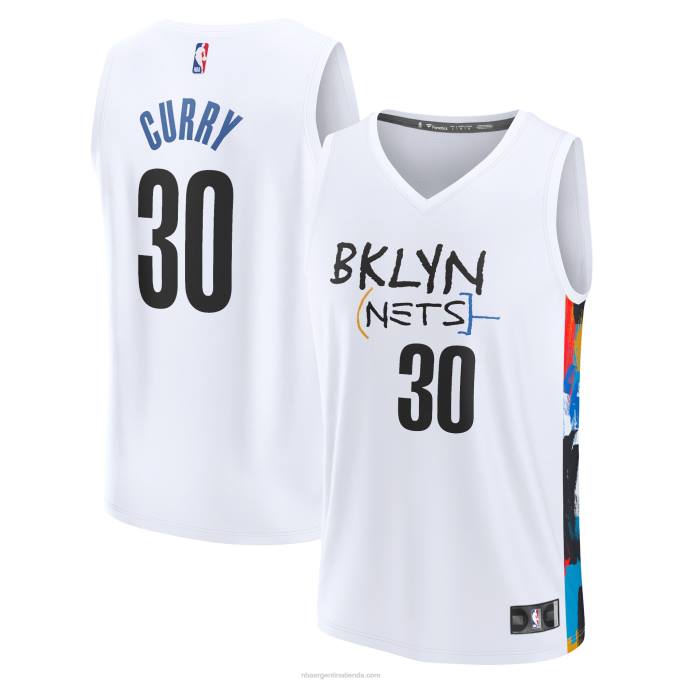 NBA 0F6D2169 brooklyn nets seth curry blanco fastbreak jersey