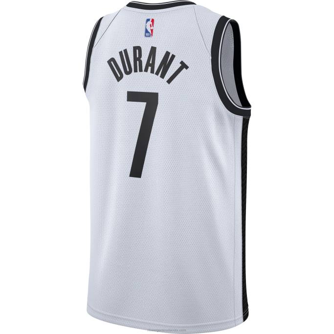 NBA 0F6D2241 camiseta de los brooklyn nets kevin durant nike blanca swingman