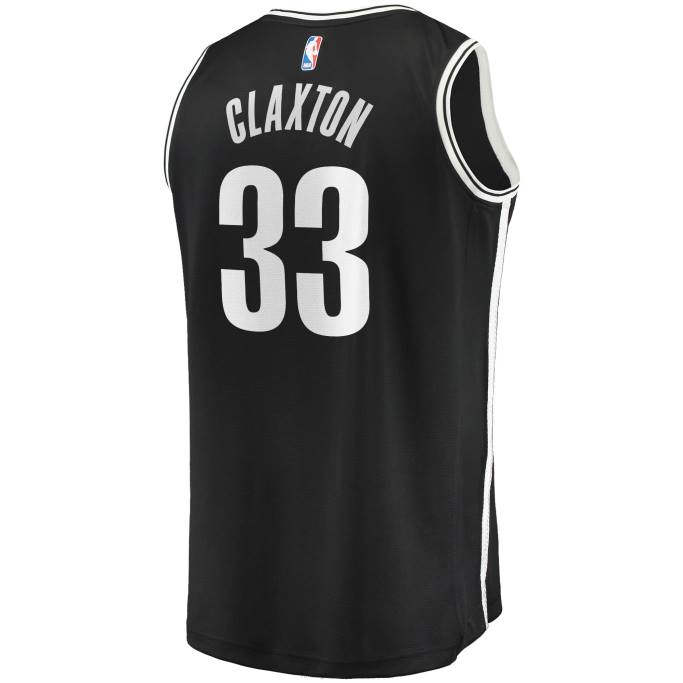 NBA 0F6D3047 camiseta réplica de brooklyn nets nicolas claxton negro fast break