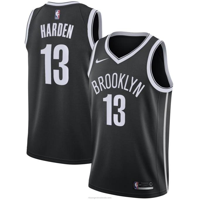 NBA 0F6D3949 brooklyn nets james harden nike swingman negro jersey