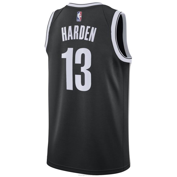 NBA 0F6D3949 brooklyn nets james harden nike swingman negro jersey
