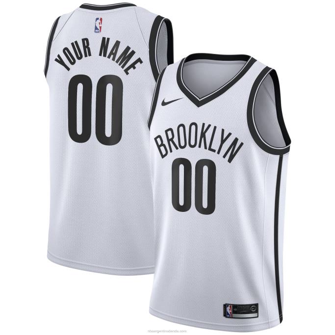 NBA 0F6D5132 camiseta personalizada de los brooklyn nets nike blanca swingman