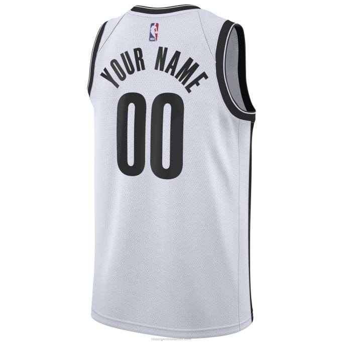 NBA 0F6D5132 camiseta personalizada de los brooklyn nets nike blanca swingman