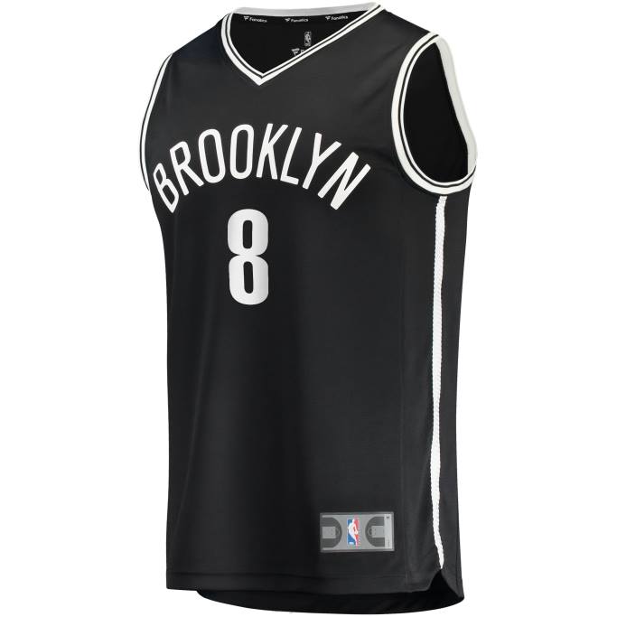 NBA 0F6D5643 camiseta réplica de patty mills negra de los brooklyn nets
