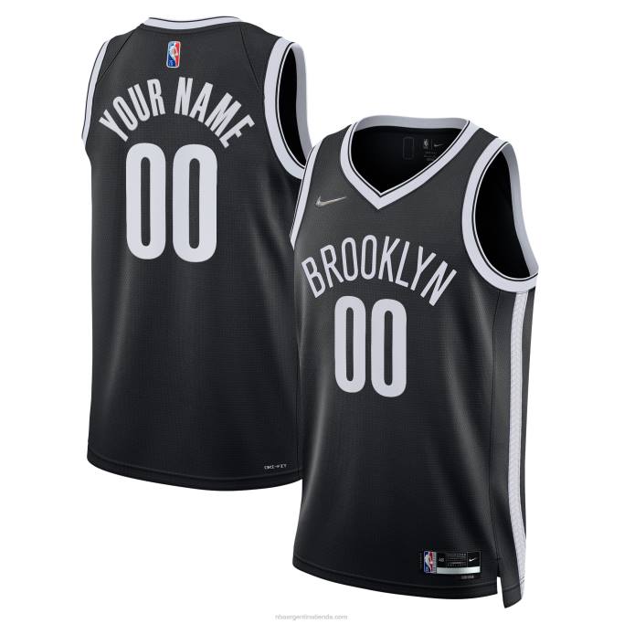 NBA 0F6D7584 camiseta personalizada de los brooklyn nets nike black diamond swingman