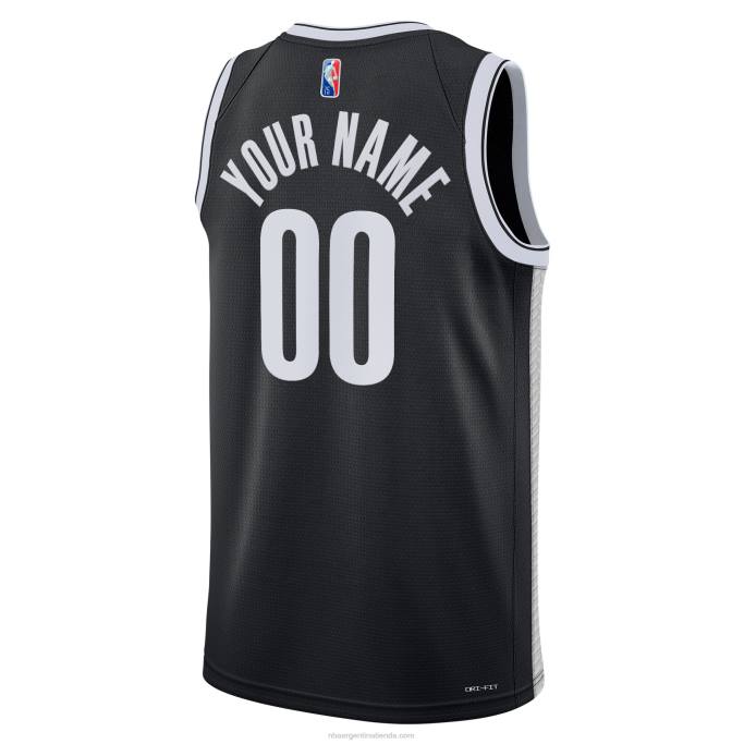 NBA 0F6D7584 camiseta personalizada de los brooklyn nets nike black diamond swingman