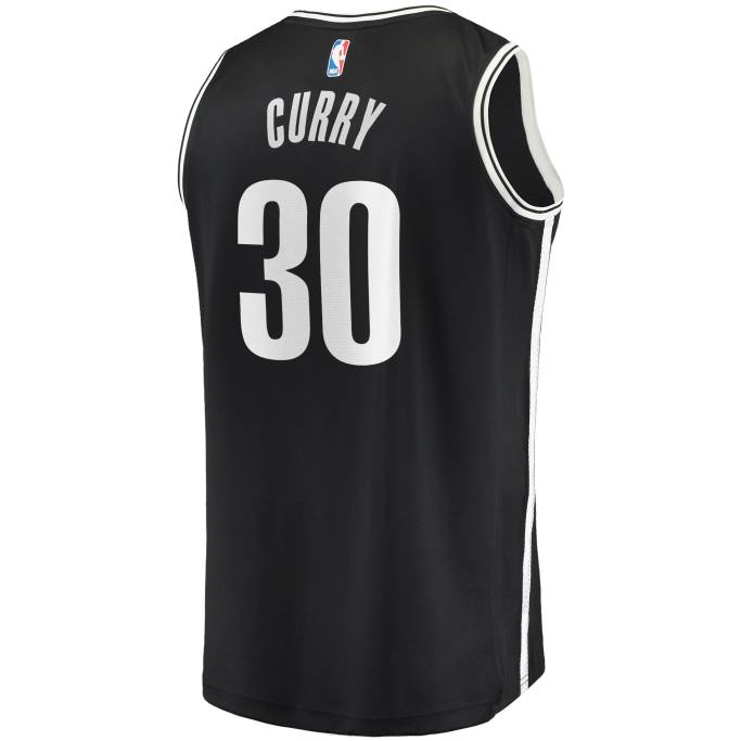 NBA 0F6D915 camiseta réplica de seth curry negra de los brooklyn nets