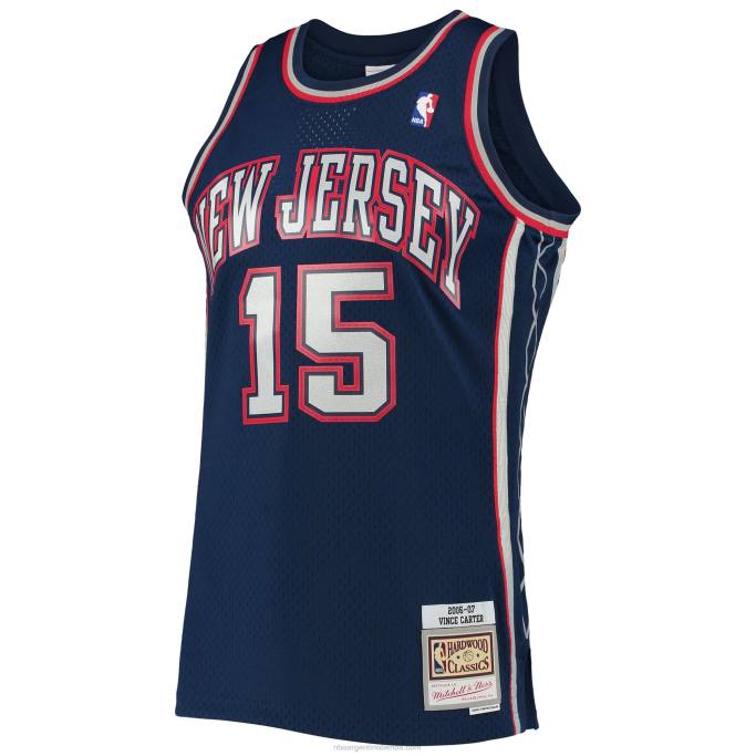 NBA 0F6D1957 new jersey nets vince carter mitchell & ness azul marino hardwood classics swingman jersey