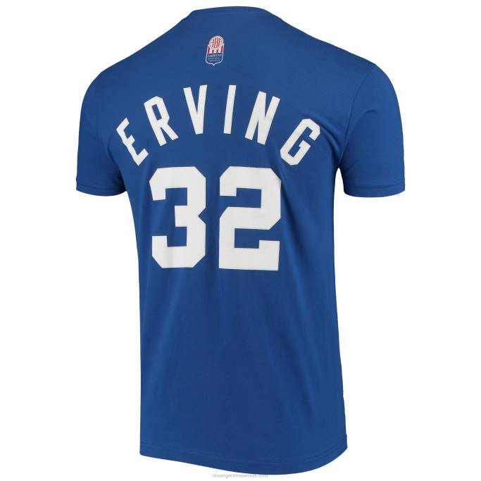 NBA 0F6D4646 new york nets julius erving mitchell & ness blue hardwood classics puntada nombre y número camiseta