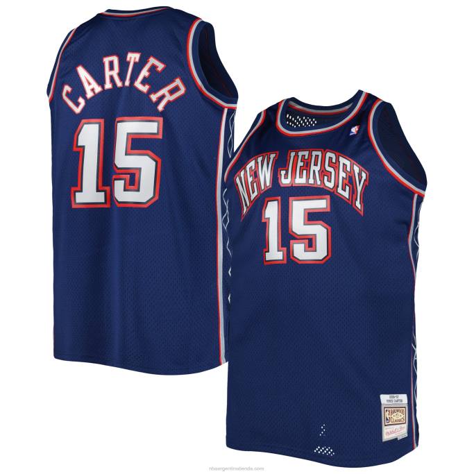 NBA 0F6D4769 new jersey nets vince carter azul marino big & tall hardwood classics swingman jersey