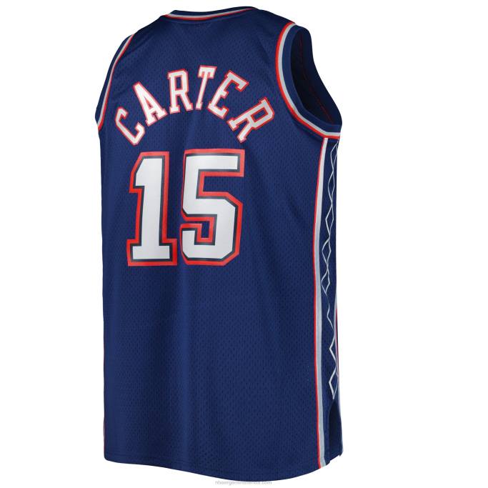 NBA 0F6D4769 new jersey nets vince carter azul marino big & tall hardwood classics swingman jersey