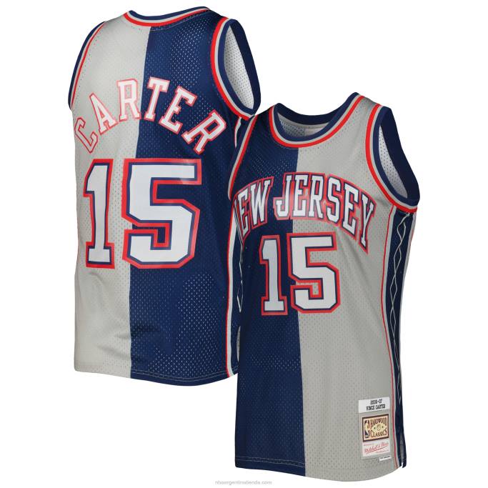 NBA 0F6D5307 new jersey nets vince carter azul marino/gris hardwood classics split swingman jersey