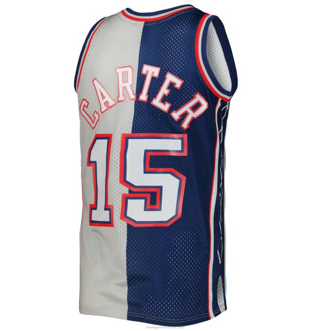 NBA 0F6D5307 new jersey nets vince carter azul marino/gris hardwood classics split swingman jersey