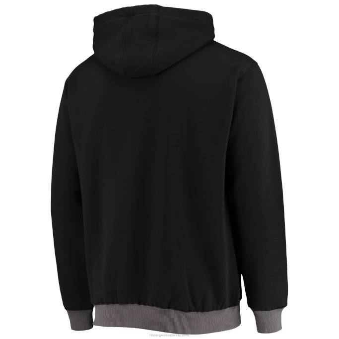 NBA 0F6D5738 new jersey nets sudadera con capucha de gran tamaño en tono negro/gris