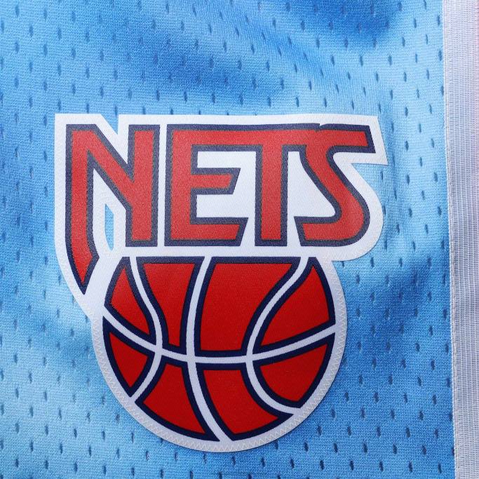 NBA 0F6D8142 new jersey nets mitchell & ness blue big & tall hardwood classics team swingman shorts