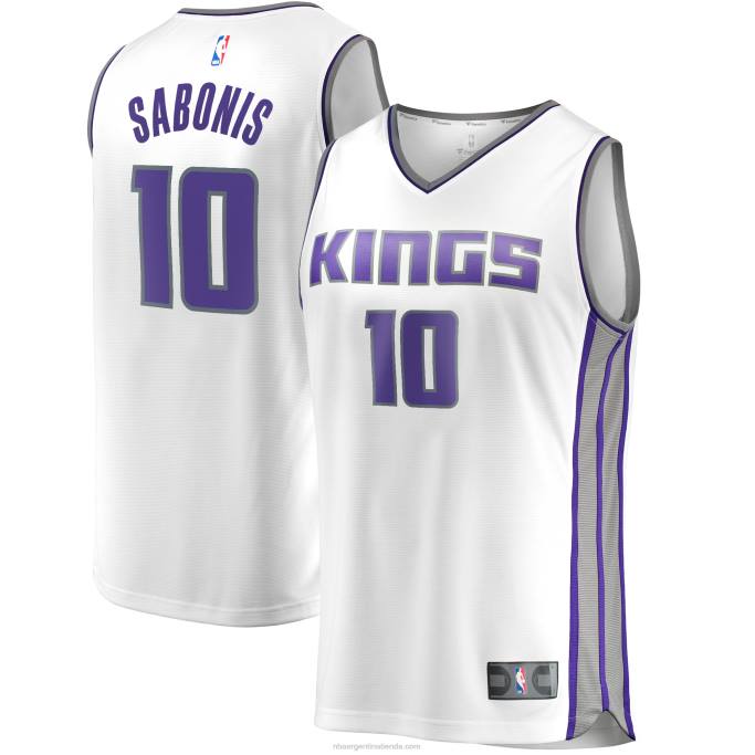 NBA 0F6D1158 Sacramento Kings Domantas Sabonis White Fast Break Réplica Jersey