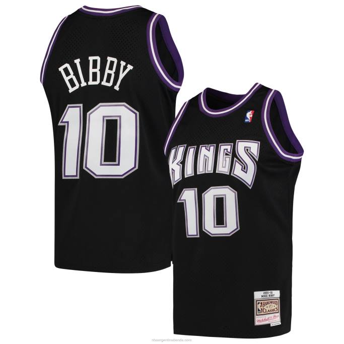 NBA 0F6D1444 sacramento kings mike bibby mitchell & ness black hardwood classics swingman jersey