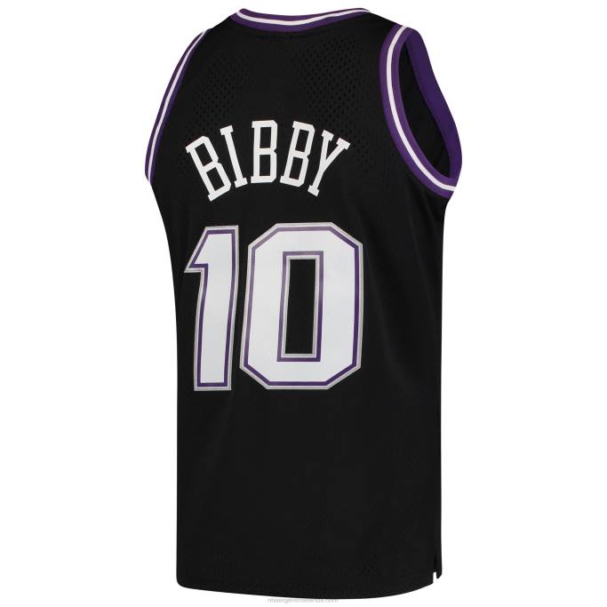 NBA 0F6D1444 sacramento kings mike bibby mitchell & ness black hardwood classics swingman jersey