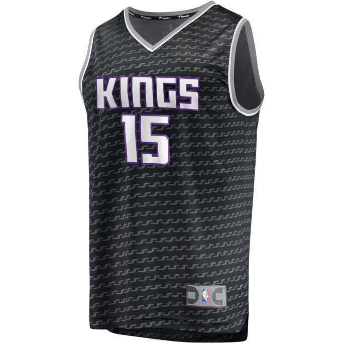 NBA 0F6D1690 Sacramento Kings Davion Mitchell Réplica de camiseta negra de ruptura rápida