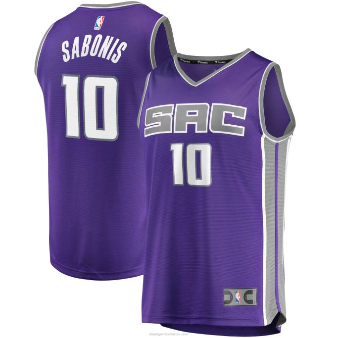 NBA 0F6D186 Sacramento Kings Domantas Sabonis Réplica de camiseta morada de ruptura rápida