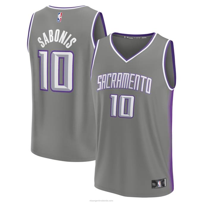 NBA 0F6D20 camiseta sacramento kings domantas sabonis gris fastbreak