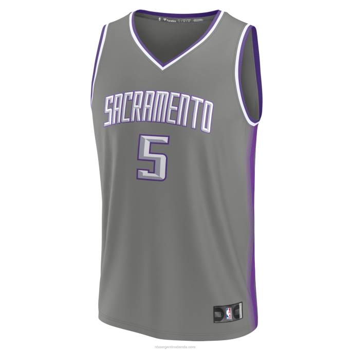 NBA 0F6D2834 camiseta sacramento kings de'aaron fox gris fastbreak