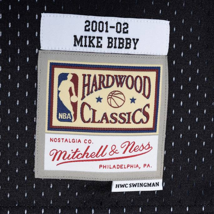 NBA 0F6D3204 sacramento kings mike bibby mitchell & ness púrpura/negro hardwood classics split swingman jersey