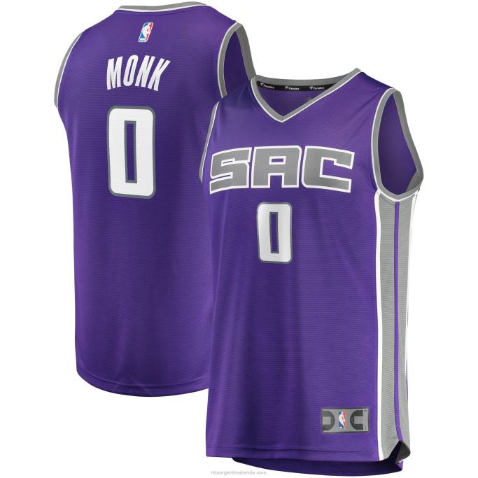NBA 0F6D405 Sacramento Kings Malik Monk Réplica de camiseta morada de descanso rápido
