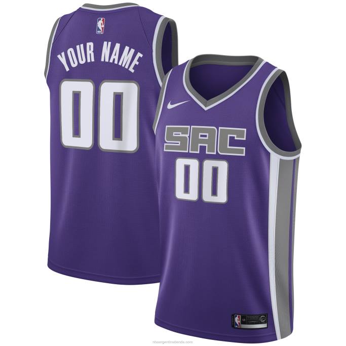 NBA 0F6D5213 Sacramento Kings Nike púrpura Swingman camiseta personalizada