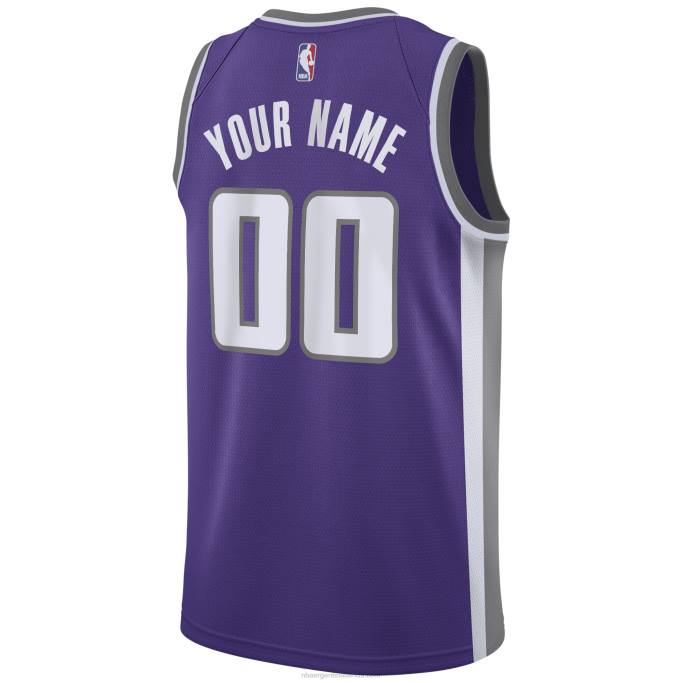 NBA 0F6D5213 Sacramento Kings Nike púrpura Swingman camiseta personalizada