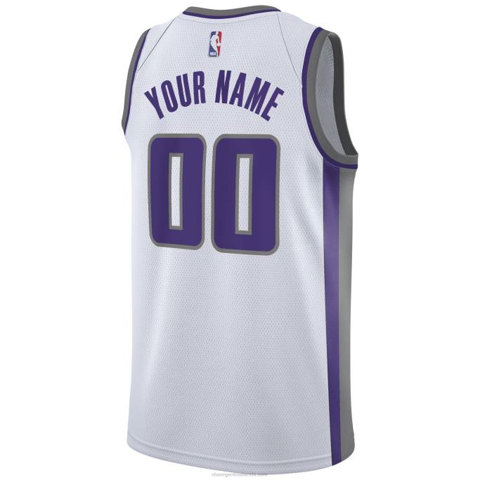 NBA 0F6D534 Camiseta blanca personalizada Sacramento Kings Nike Swingman