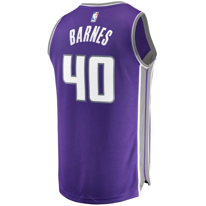 NBA 0F6D5599 Sacramento Kings Harrison Barnes Púrpura Fast Break Réplica playera de jugador