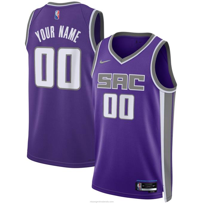 NBA 0F6D5723 Camiseta personalizada Sacramento Kings Nike Purple Diamond Swingman