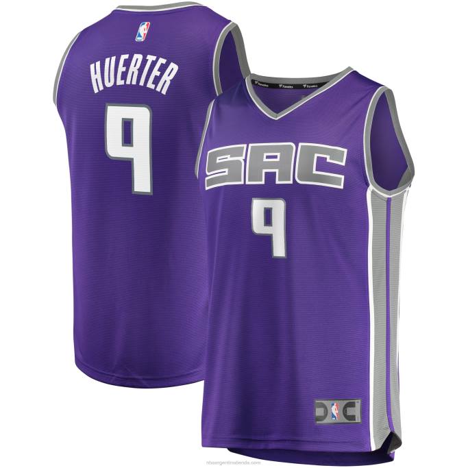 NBA 0F6D575 Sacramento Kings Kevin Huerter Réplica de camiseta morada de ruptura rápida