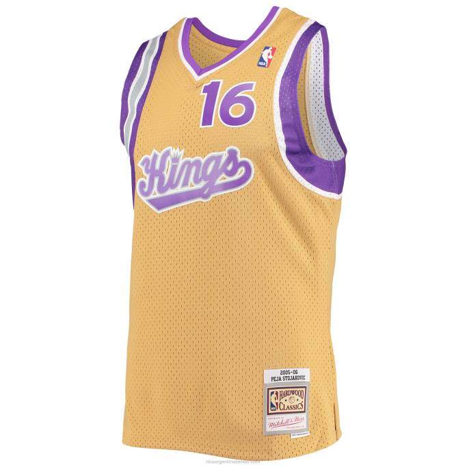 NBA 0F6D7838 sacramento kings peja stojakovic mitchell & ness oro hardwood classics swingman jersey