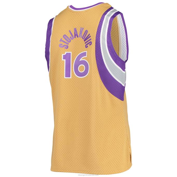 NBA 0F6D7838 sacramento kings peja stojakovic mitchell & ness oro hardwood classics swingman jersey