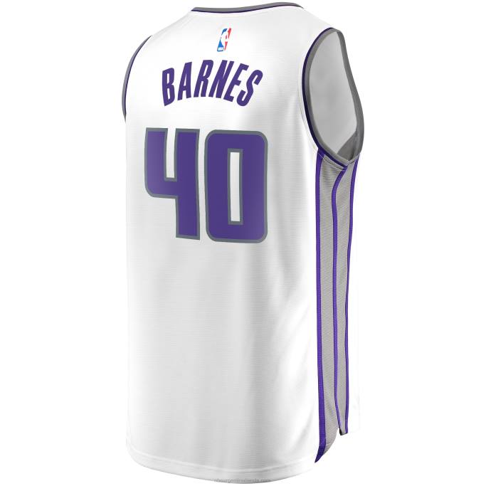 NBA 0F6D7983 Sacramento Kings Harrison Barnes White Fast Break Réplica playera de jugador