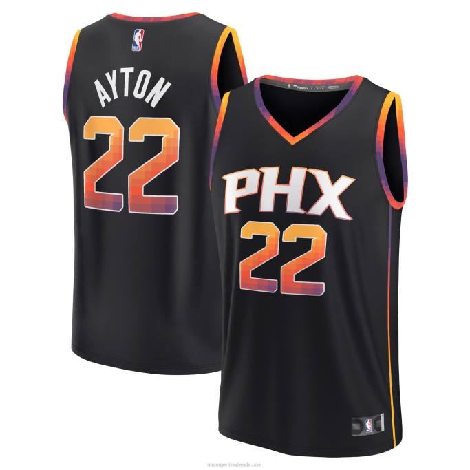 NBA 0F6D1000 phoenix suns deandre ayton camiseta de jugador de ruptura rápida negra