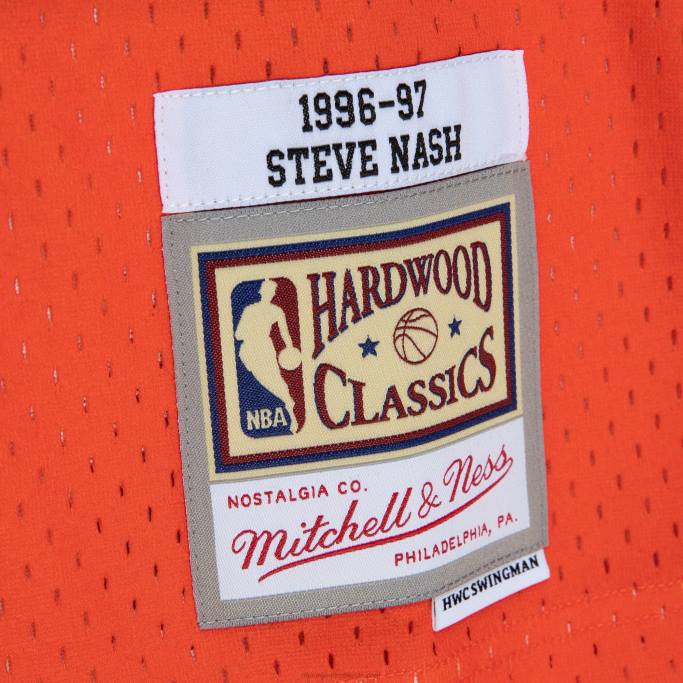 NBA 0F6D1027 phoenix suns steve nash naranja / negro hardwood classics fadeaway swingman player jersey