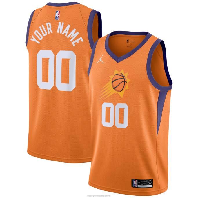 NBA 0F6D1043 Camiseta personalizada Phoenix Suns Jordan Brand naranja Swingman